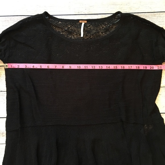 Free People linen blend peplum oversize sweater XS - Picture 5 of 8